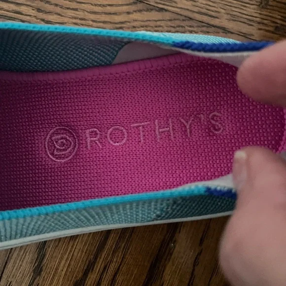 Rothy's Women's Aqua Slip-On Sneakers - Picture 2 of 5